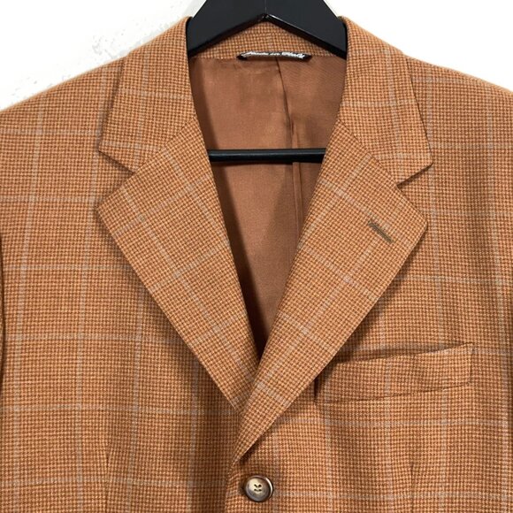 NH 1888 Italy Houndstooth Check 100% Wool Blazer 3 Button Men's Size 41R - Picture 3 of 12